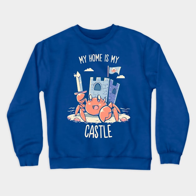 My Home is My Castle - Hermit Crab Crewneck Sweatshirt by TechraNova